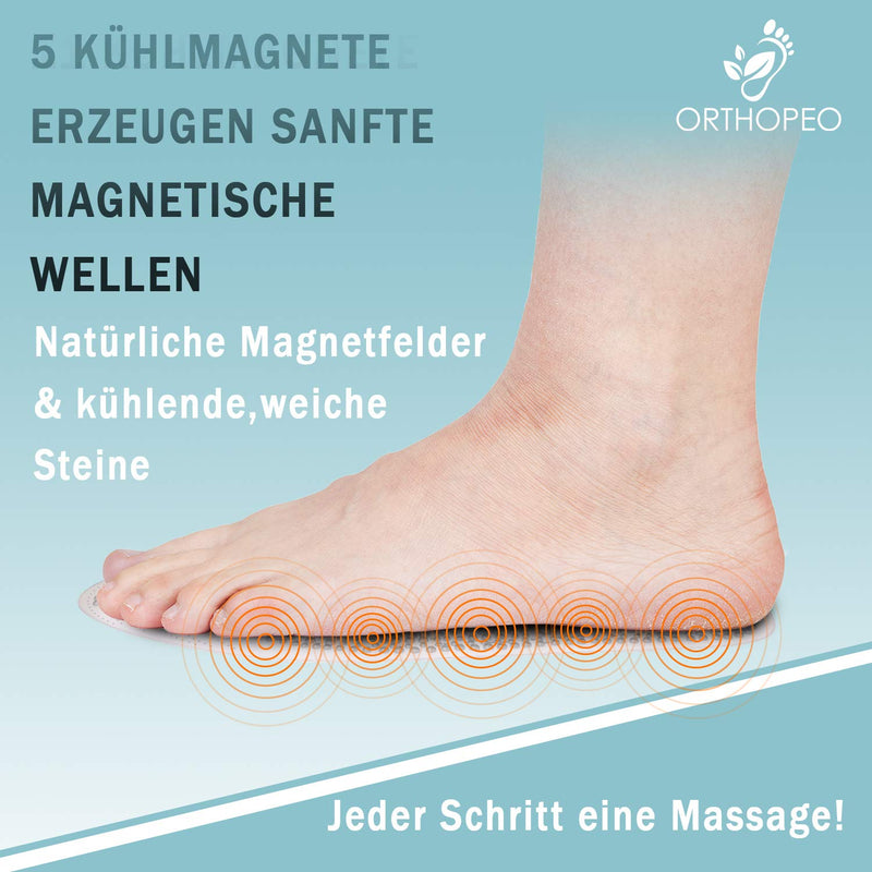 ORTHOPEO© Magnetische Einlegesohlen Massagesohlen - Massage Akupressur Einlegesohle - Relaxed Feet Orthopädische Sohlen gegen Rückenschmerzen Fußschmerzen | Schuheinlagen zum Abnehmen Durchblutung