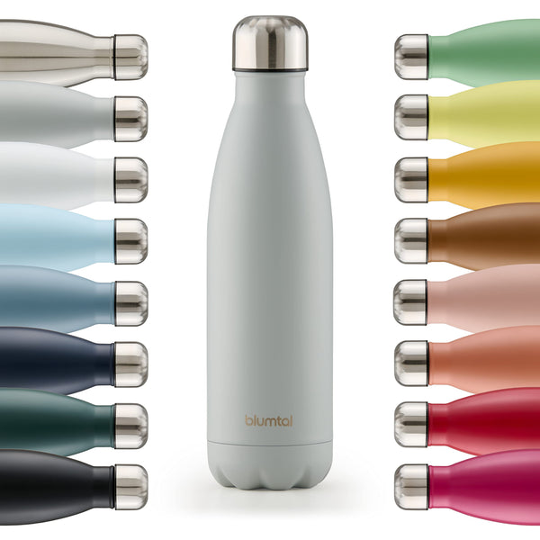 Blumtal Trinkflasche Charles - auslaufsicher, BPA-frei, stundenlange Isolation von Warm- und Kaltgetränken, 1000ml, ultimate grey - grau
