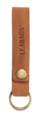 LEABAGS Lewes Leder-Schlüsselanhänger I Anhänger aus echtem Büffel-Leder im Vintage Look I Leder-Schlüsselband I Leder-Anhänger I Schlüsselanhänger Damen & Herren I 13x2.5x0,5 cm I Braun Fox
