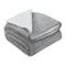 Juskys Fleecedecke 150x200 cm mit Sherpa - flauschig, warm, waschbar - Decke für Bett und Couch - Tagesdecke, Kuscheldecke Hellgrau