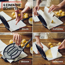 Uno Casa Tortilla Presse 25 cm aus Gusseisen – Taco Presse und Roti Maker - Plus 100 Blatt Backpapier - Küchengadget für Mehltortilla, Roti, Tawa oder Dosa oder als Dumpling Maker