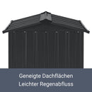 Juskys Metall Mähroboter Garage mit Satteldach - 86 × 98 × 63 cm - Sonnen- & Regenschutz für Rasenmäher — anthrazit - Rasenroboter Carport