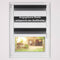 Blumtal Doppelrollo 120 x 130-155cm -  Klemmfix Rollo, Rollos für Fenster ohne Bohren, Klemmrollo für Fenster & Türen, Seitenzugrollo, Weiß - Schwarz