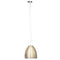 Brilliant Lampe Relax Pendelleuchte 30cm chrom/weiß | 1x A60, E27, 60W, geeignet für Normallampen (nicht enthalten) | In der Höhe einstellbar/Kabel kürzbar