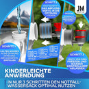 [NEU] JM EXPERT LINE® [15x30L] Wassersäcke | Reißfestes Wasserbeutel-Set mit 20% mehr Volumen und [Duralast Ventil] für sicheren Trinkwasser-Notvorrat | BPA-freier und 100% auslaufsicherer Wassersack