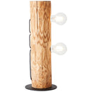 BRILLIANT Lampe, Odun Tischleuchte 2flg kiefer gebeizt, 2x A60, E27, 25W, Holz aus nachhaltiger Waldwirtschaft (FSC)