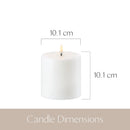 UYUNI LED Kerze Smooth 10,1x10 cm Nordic White