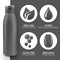 Vezato Trinkflasche Edelstahl - BPA-freie Isolierflasche 1 Liter - Auslaufsichere Wasserflasche mit doppelter Isolierung - Thermosflasche spülmaschinenfest - Für Kohlensäure geeignet - Nachhaltig