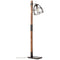 BRILLIANT Lampe Matrix Wood Standleuchte 1flg schwarz stahl/holz | 1x A60, E27, 60W, geeignet für Normallampen (nicht enthalten) | Kopf schwenkbar
