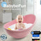 BabybeFun Baby Badewanne mit Badewanneneinsatz für Neugeborene [Testsieger] Rutschfest Babybadewanne für Babys und Kleinkinder [0-12 Monate] Babywanne für Dusche Badewanne Rosa | Farbe wählen…