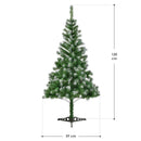 Juskys Weihnachtsbaum 120 cm künstlich mit Schnee & Ständer, naturgetreue Zweige, einfache Stecktechnik, Tannenbaum Christbaum Weihnachtsdeko Innen