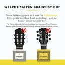 BELFORT® E-Gitarren-Saiten - Erstklassige Nickel-Saiten für E-Gitarre (6-Saiten-Set) | inkl. 4 Plektren + Extra hohe E-Saite