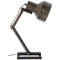 BRILLIANT Lampe Hardwork Tischleuchte schwarz stahl | 1x A60, E27, 28W, geeignet für Normallampen (nicht enthalten) | Mit Schnurzwischenschalter
