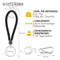 Scott & Webber® - Schlüsselanhänger aus geflochtenem Leder mit Edelstahl Schlüsselring, Karabiner und Schraubverschluss ideal für Autoschlüssel - für Männer und Frauen